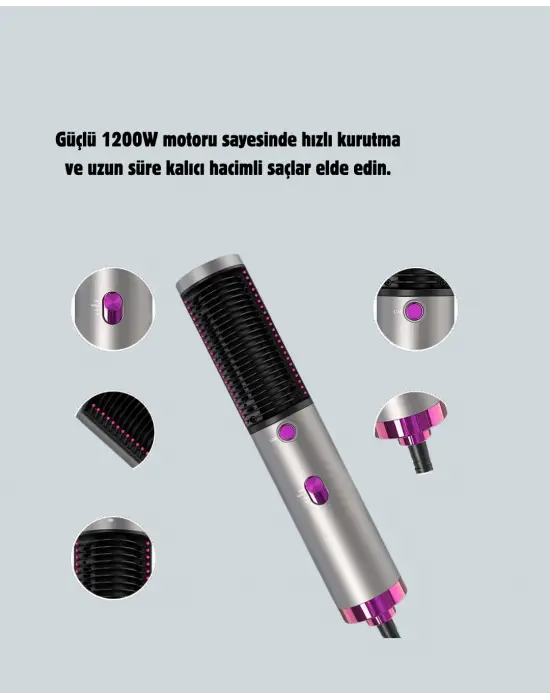 Profesyonel İyon Teknolojili Sıcak Hava Fırçası