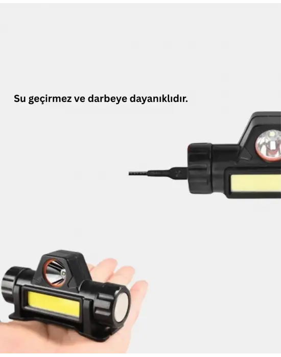 Profesyonel Şarjlı Led Kafa Lambası – Uzun Mesafe + Ortam Aydınlatması