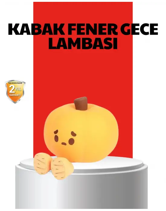 Pumpkin Led Night Light Dokunmatik Şarjlı Silikon Gece Lambası