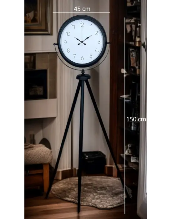 Pure Black Tripod Ayaklı Saat