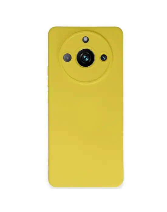 Realme 11 Pro Kılıf Nano İçi Kadife Silikon - Sarı