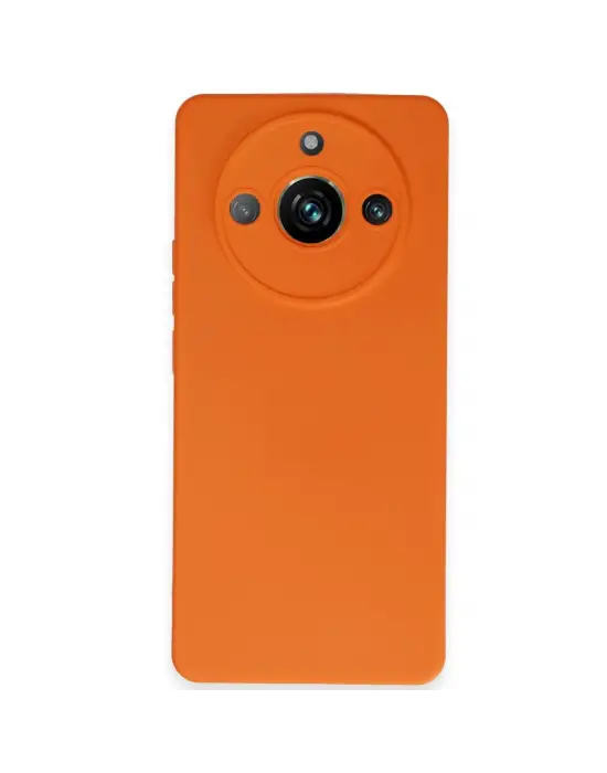 Realme 11 Pro Kılıf Nano İçi Kadife Silikon - Turuncu