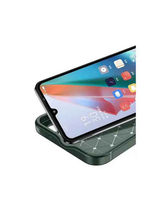 Realme 12 Lite Kılıf Auto Focus Karbon Kapak - Koyu Yeşil