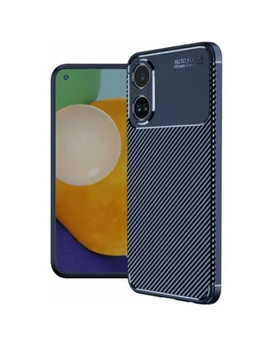 Realme 12 Lite Kılıf Auto Focus Karbon Kapak - Lacivert