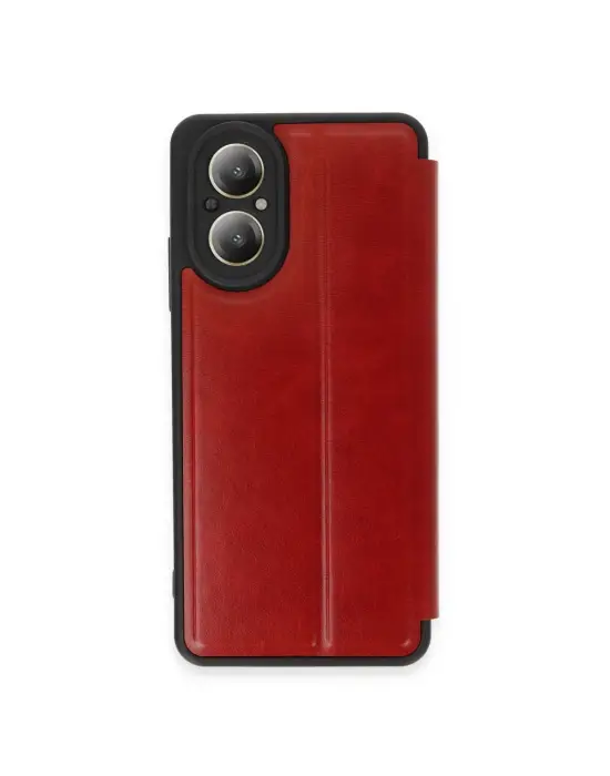 Realme 12 Lite Kılıf Flip Cover - Kırmızı