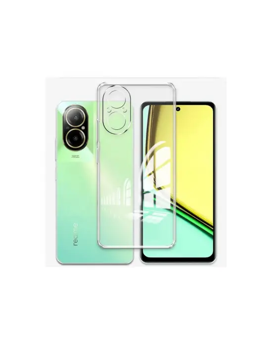 Realme 12 Lite Kılıf Lüx Şeffaf Silikon