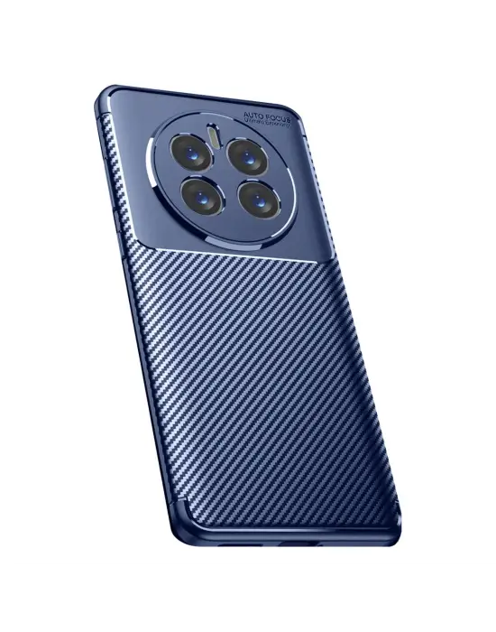 Realme 12 Pro Plus Kılıf Auto Focus Karbon Kapak - Lacivert