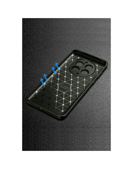 Realme 12 Pro Plus Kılıf Auto Focus Karbon Kapak - Siyah