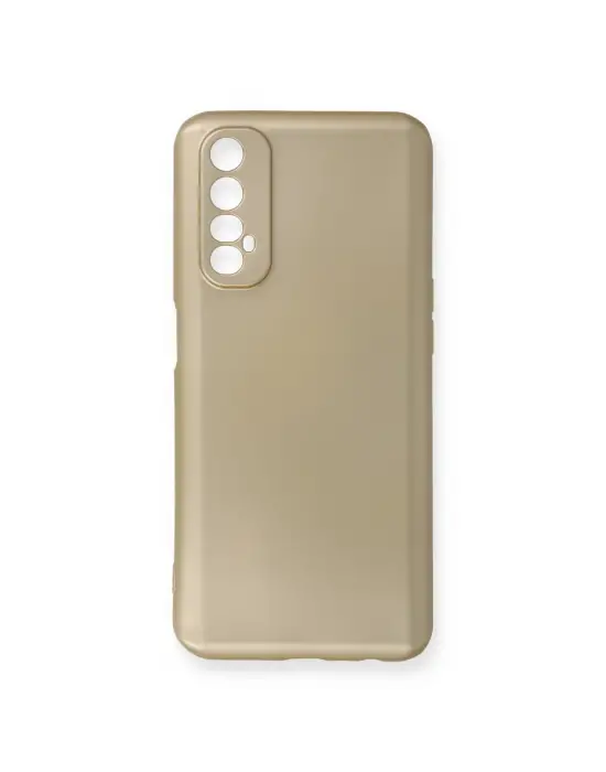 Realme 7 Kılıf First Silikon - Gold