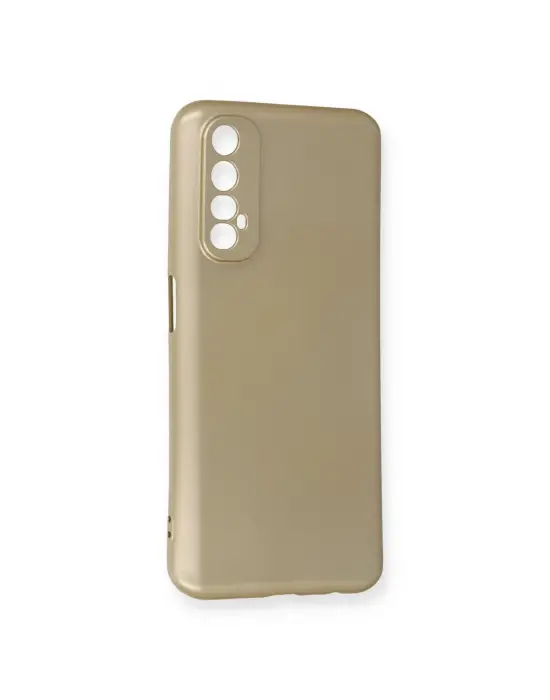 Realme 7 Kılıf First Silikon - Gold