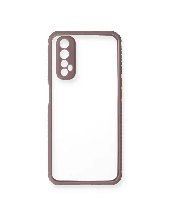Realme 7 Kılıf Miami Şeffaf Silikon - Açık Mor