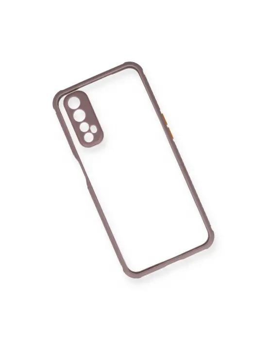 Realme 7 Kılıf Miami Şeffaf Silikon - Açık Mor