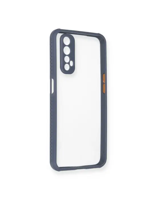 Realme 7 Kılıf Miami Şeffaf Silikon - Gri