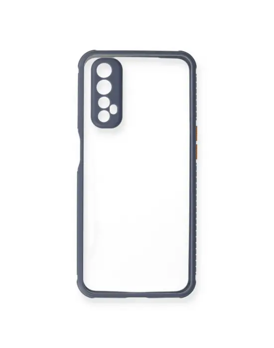 Realme 7 Kılıf Miami Şeffaf Silikon - Gri