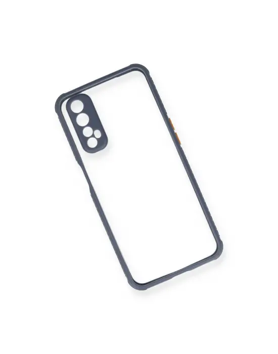 Realme 7 Kılıf Miami Şeffaf Silikon - Gri