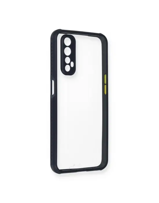 Realme 7 Kılıf Miami Şeffaf Silikon - Lacivert