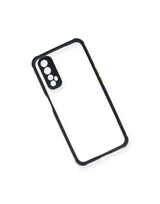 Realme 7 Kılıf Miami Şeffaf Silikon - Lacivert