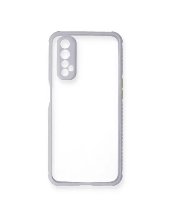 Realme 7 Kılıf Miami Şeffaf Silikon - Lila