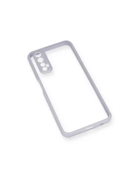 Realme 7 Kılıf Miami Şeffaf Silikon - Lila