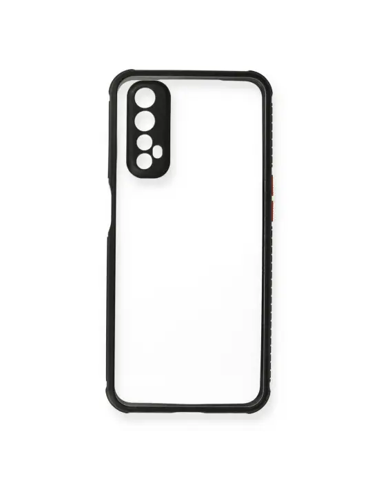 Realme 7 Kılıf Miami Şeffaf Silikon - Siyah