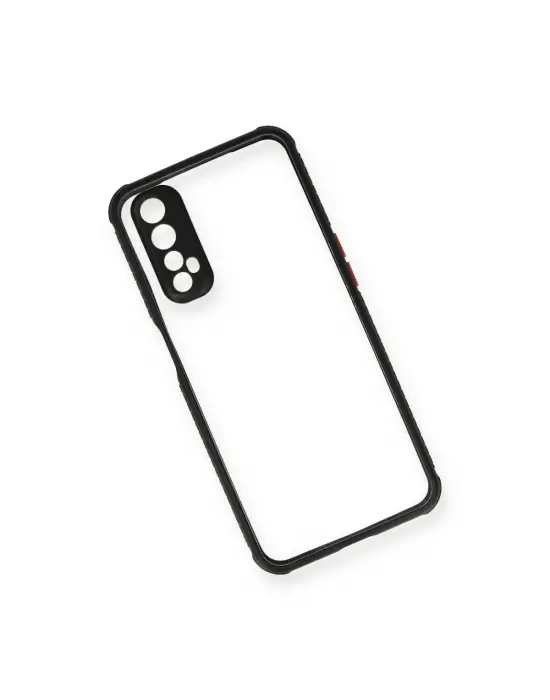 Realme 7 Kılıf Miami Şeffaf Silikon - Siyah