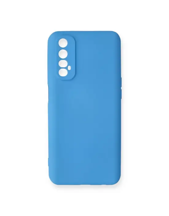 Realme 7 Kılıf Nano İçi Kadife Silikon - Mavi