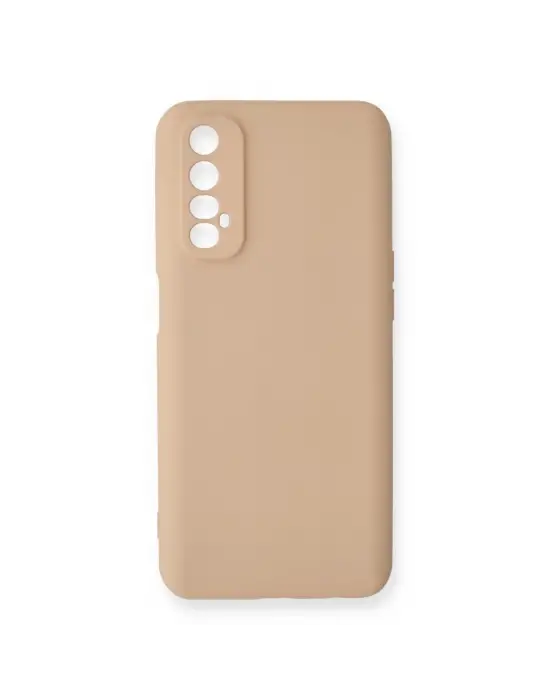Realme 7 Kılıf Nano İçi Kadife Silikon - Pudra