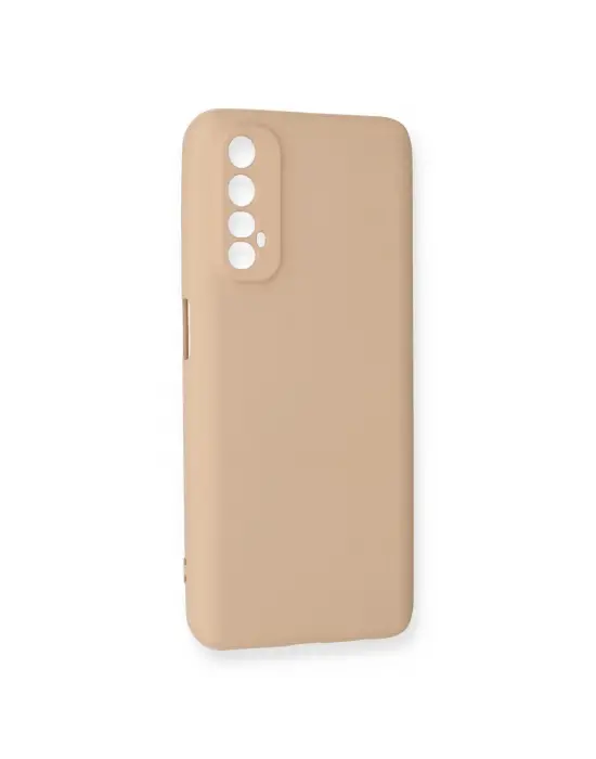 Realme 7 Kılıf Nano İçi Kadife Silikon - Pudra
