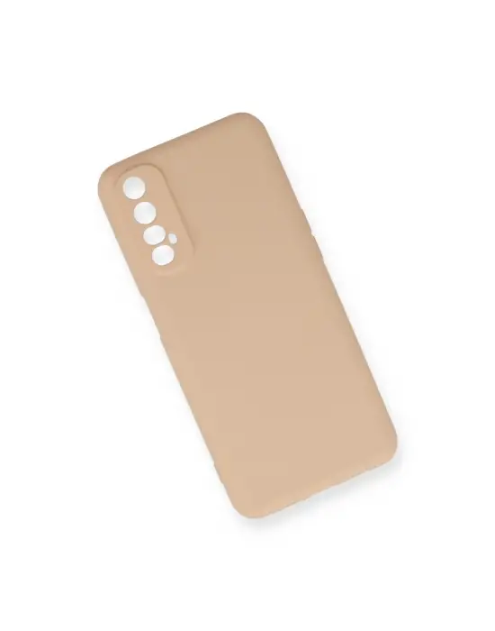 Realme 7 Kılıf Nano İçi Kadife Silikon - Pudra