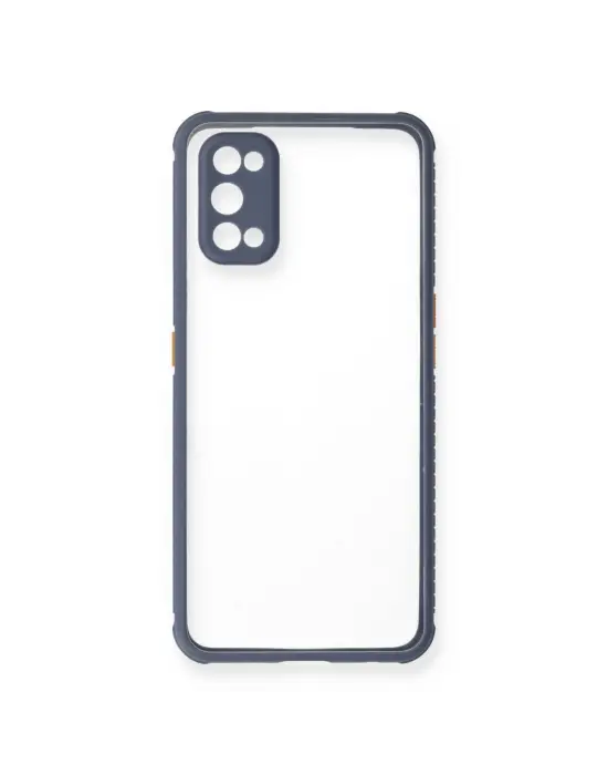 Realme 7 Pro Kılıf Miami Şeffaf Silikon - Gri