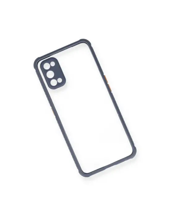 Realme 7 Pro Kılıf Miami Şeffaf Silikon - Gri