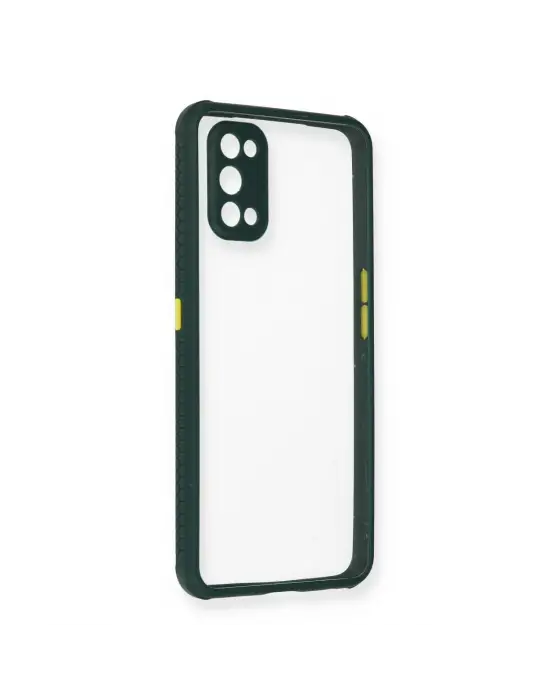 Realme 7 Pro Kılıf Miami Şeffaf Silikon - Koyu Yeşil
