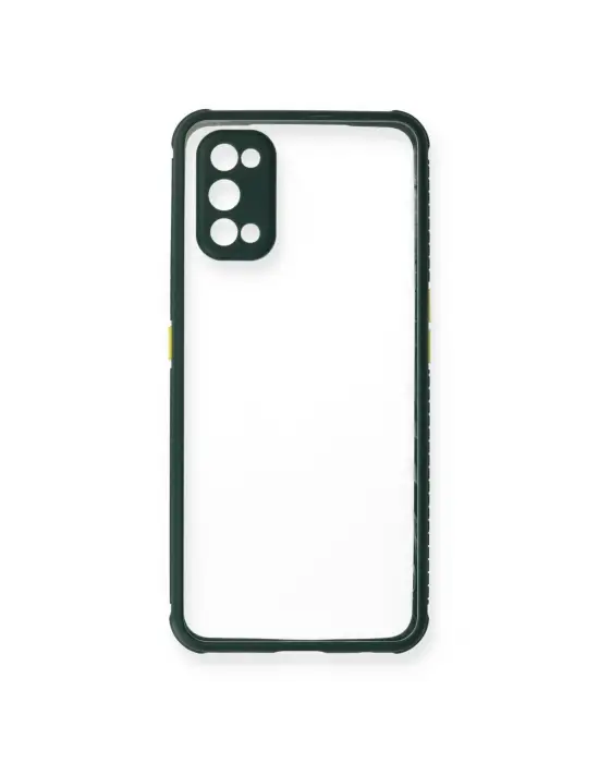 Realme 7 Pro Kılıf Miami Şeffaf Silikon - Koyu Yeşil