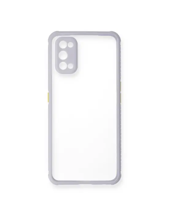 Realme 7 Pro Kılıf Miami Şeffaf Silikon - Lila