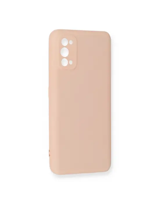 Realme 7 Pro Kılıf Nano İçi Kadife Silikon - Pudra