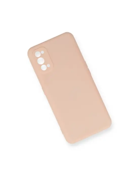 Realme 7 Pro Kılıf Nano İçi Kadife Silikon - Pudra