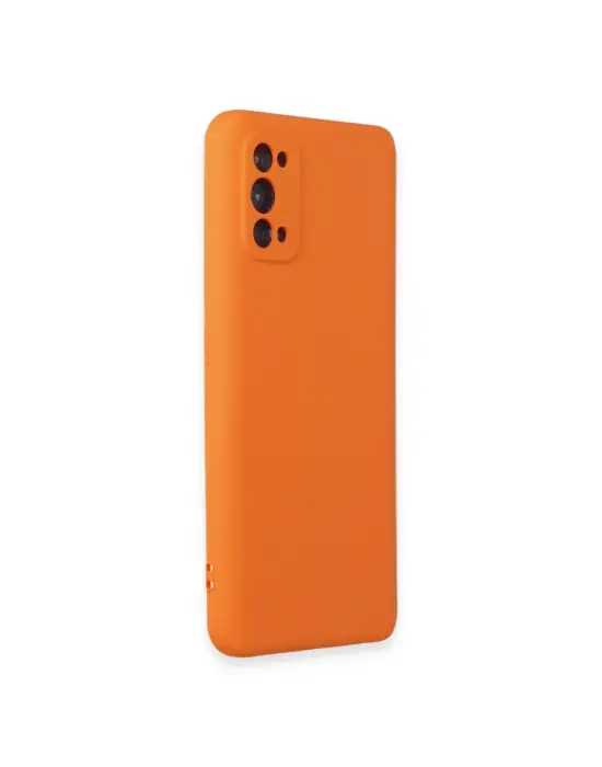 Realme 7 Pro Kılıf Nano İçi Kadife Silikon - Turuncu