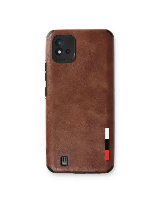 Realme C11 2021 Kılıf Loop Deri Silikon - Kahverengi