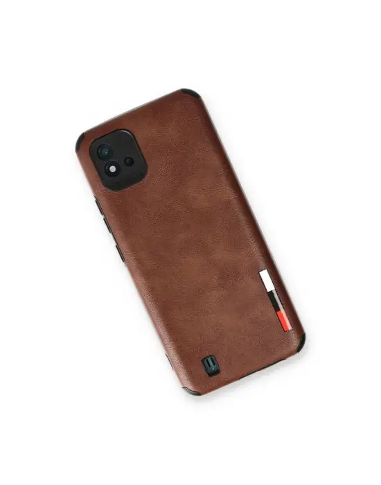 Realme C11 2021 Kılıf Loop Deri Silikon - Kahverengi