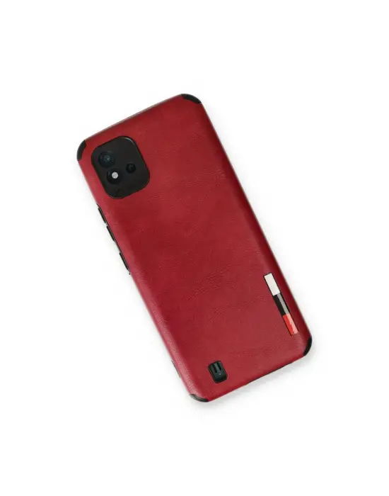 Realme C11 2021 Kılıf Loop Deri Silikon - Kırmızı