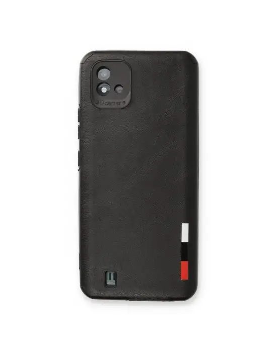 Realme C11 2021 Kılıf Loop Deri Silikon - Siyah