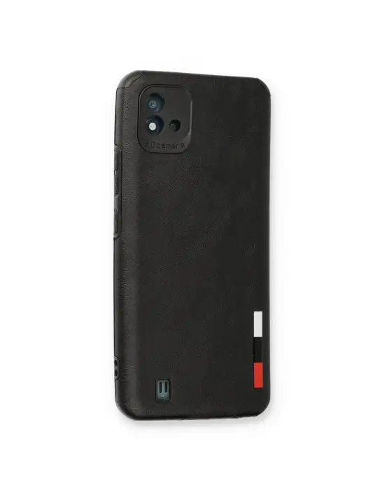 Realme C11 2021 Kılıf Loop Deri Silikon - Siyah