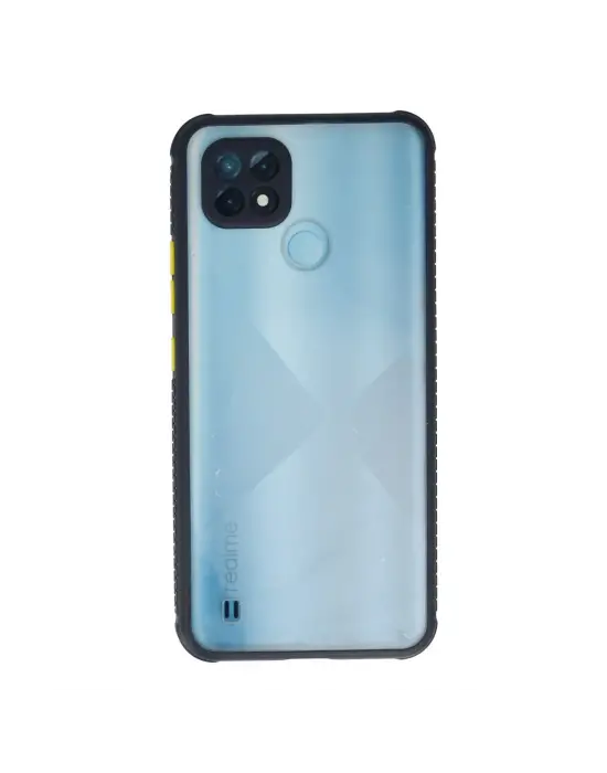 Realme C21 Kılıf Miami Şeffaf Silikon - Lacivert