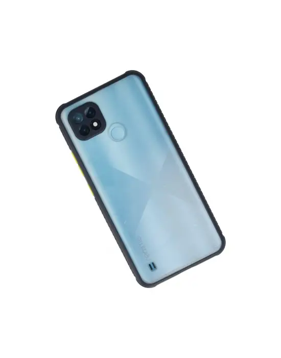 Realme C21 Kılıf Miami Şeffaf Silikon - Lacivert