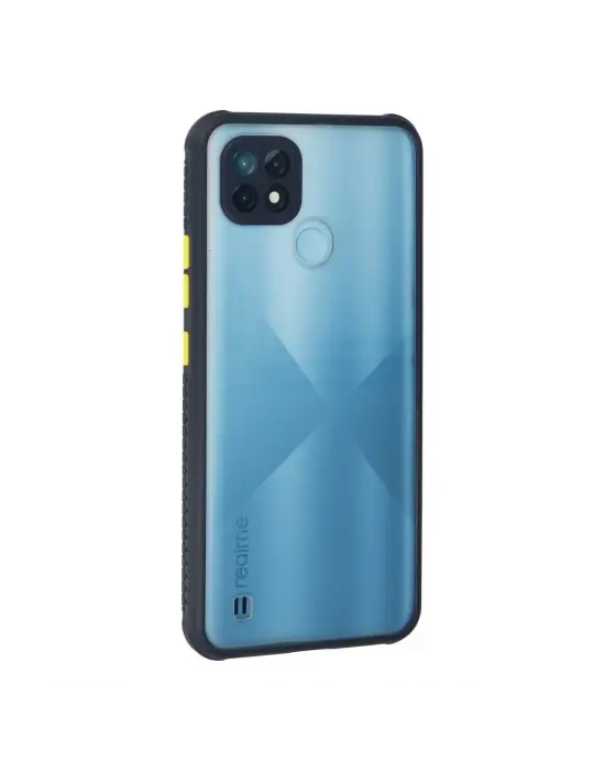 Realme C21 Kılıf Miami Şeffaf Silikon - Lacivert