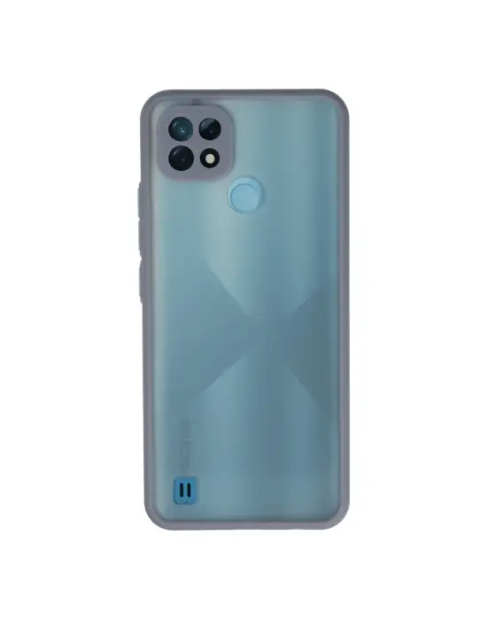 Realme C21 Kılıf Montreal Silikon Kapak - Gri