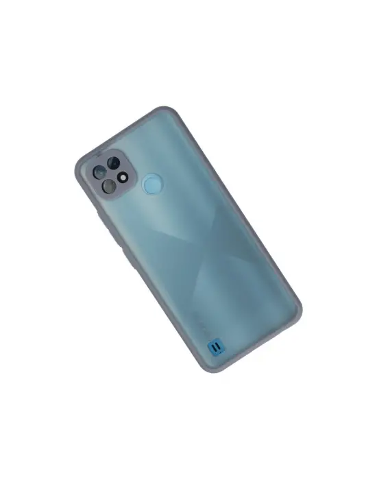 Realme C21 Kılıf Montreal Silikon Kapak - Gri