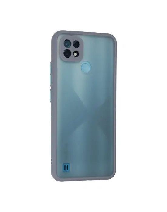 Realme C21 Kılıf Montreal Silikon Kapak - Gri