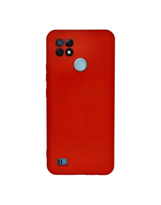 Realme C21 Kılıf Nano İçi Kadife Silikon - Kırmızı