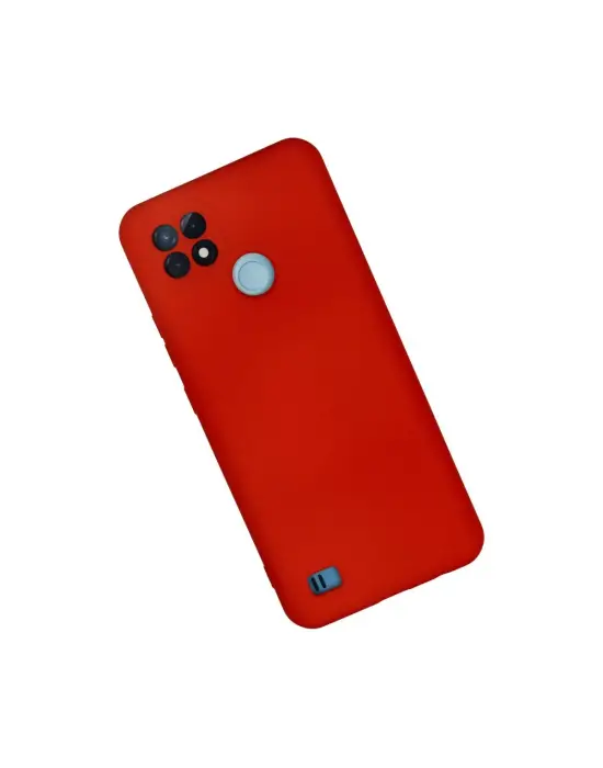 Realme C21 Kılıf Nano İçi Kadife Silikon - Kırmızı